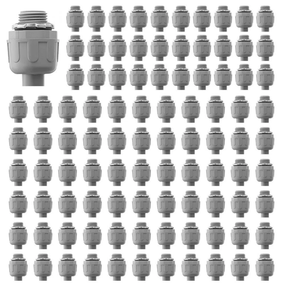 VEVOR VEVOR NMLQ-1050 1/2 in Liquid Tight Connector 100 Pack Gray — product photo