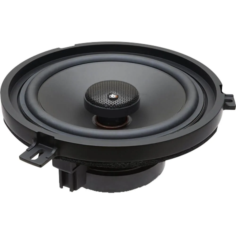 PowerBass OE652CH 6.5 inch coaxial speaker with black cone and silver tweeter