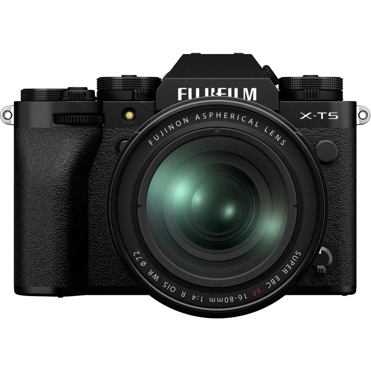 FUJIFILM FUJIFILM X-T5 compact mirrorless camera with XF 16-80mm f/4.0 lens, Black — product photo