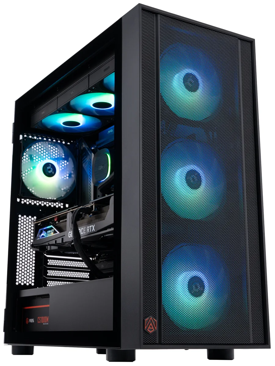 ABS ABS Eurus Aqua EA285K4080S gaming PC Intel Core Ultra 9 285K RTX 4080 Super 32GB DDR5 2TB NVMe — product photo