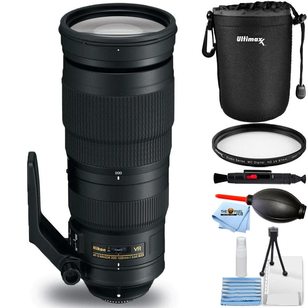 Nikon Global Nikon AF-S NIKKOR 200-500mm f/5.6E ED VR Lens with 95mm UV Filter Kit — product photo
