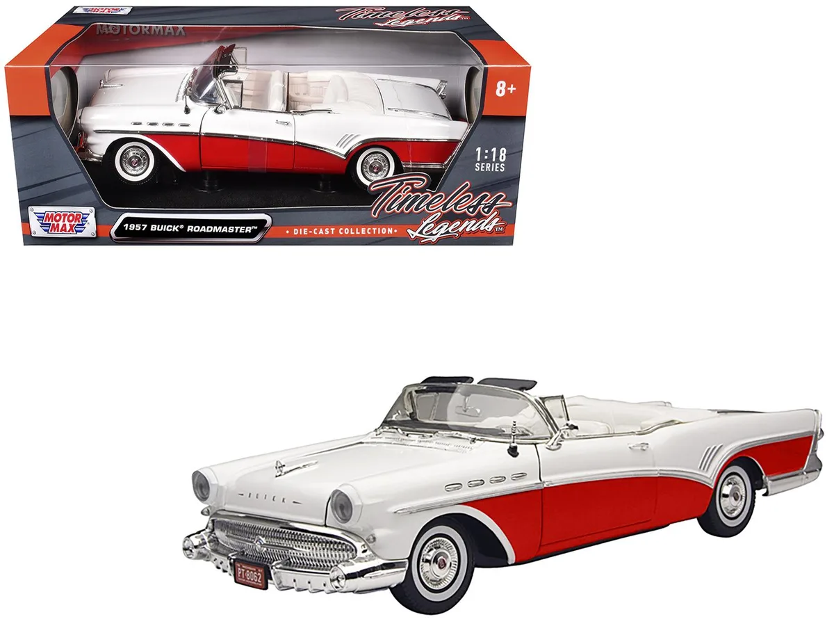 MOTORMAX MOTORMAX 1957 Buick Roadmaster Convertible Red 1/18 Diecast Model Car — product photo