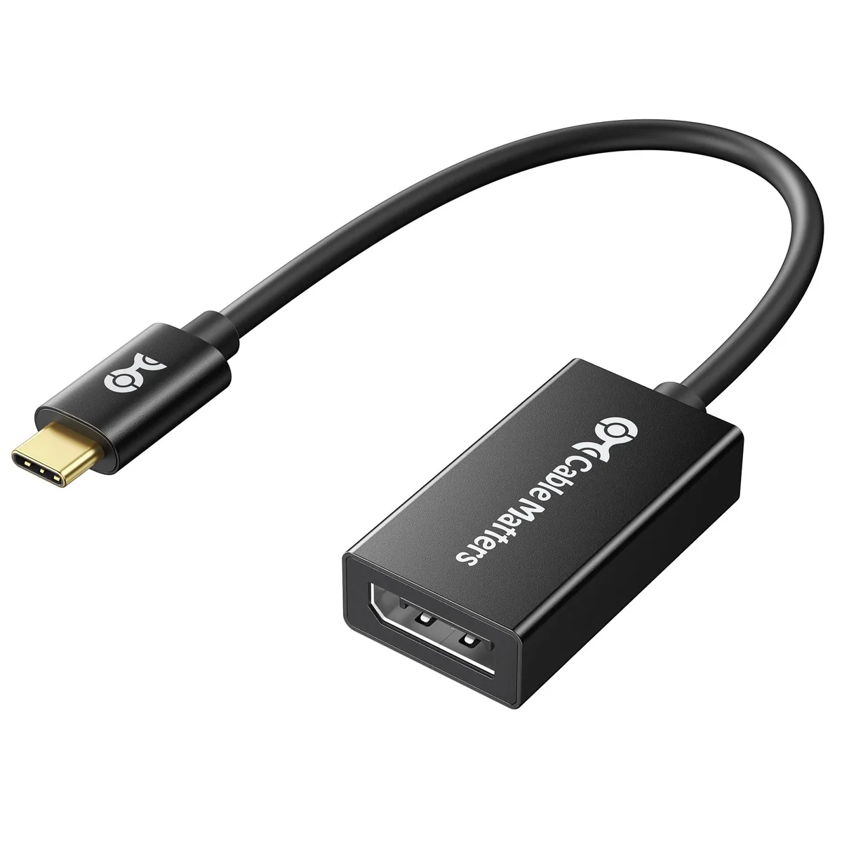 SIIG 201086 USB-C to DisplayPort 1.4 Adapter 32.4Gbps 8K@60Hz 4K@240Hz HDR Gray 3 ft — product photo