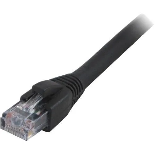 Black shielded Cat6 patch cable 75 ft with snagless RJ45 connectors