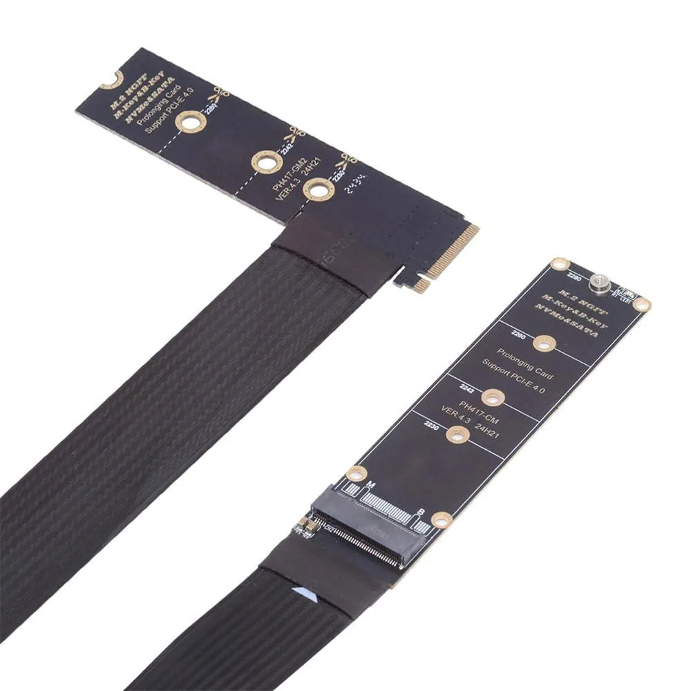 Fervit Fervit NVME Male to Female Extension Cable 30cm 90 Degree PCI-E 4.0 2230/2242/2260/2280/22110 — product photo