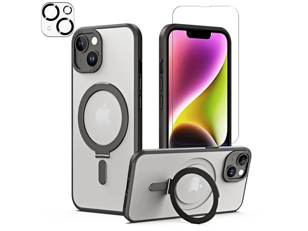 BONAEVER BONAEVER iPhone 14 Plus 6.7 inch Case Magnetic Invisible Stand Black — product photo