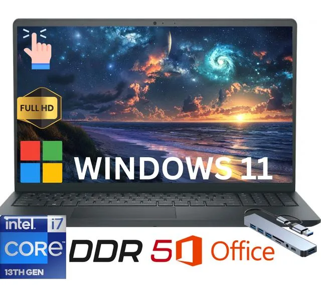 DELL DELL Inspiron Touch laptop i7-1355U 24GB DDR5 1TB NVME 15.6" FHD touchscreen — product photo