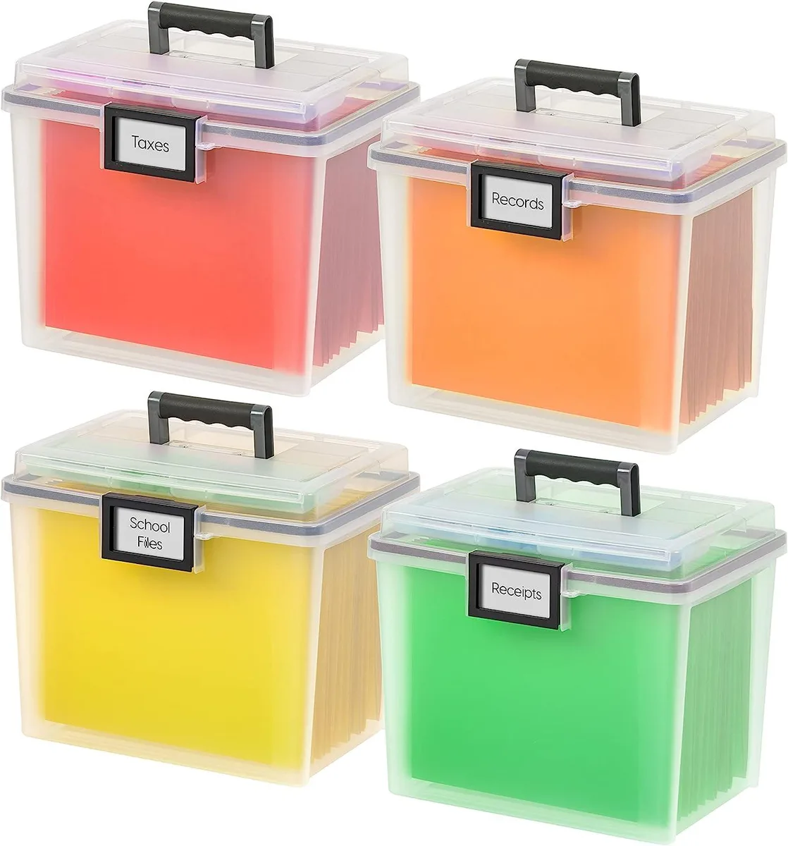 IRIS USA, INC. IRIS USA WeatherPro File Box Clear 19 Qt 4 Pack — product photo