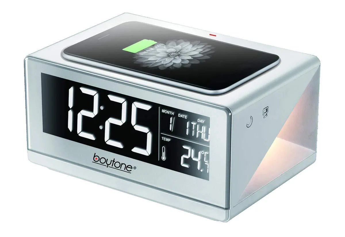 Boytone Boytone BT-12W Wireless Charger Alarm Clock 110/220V — product photo