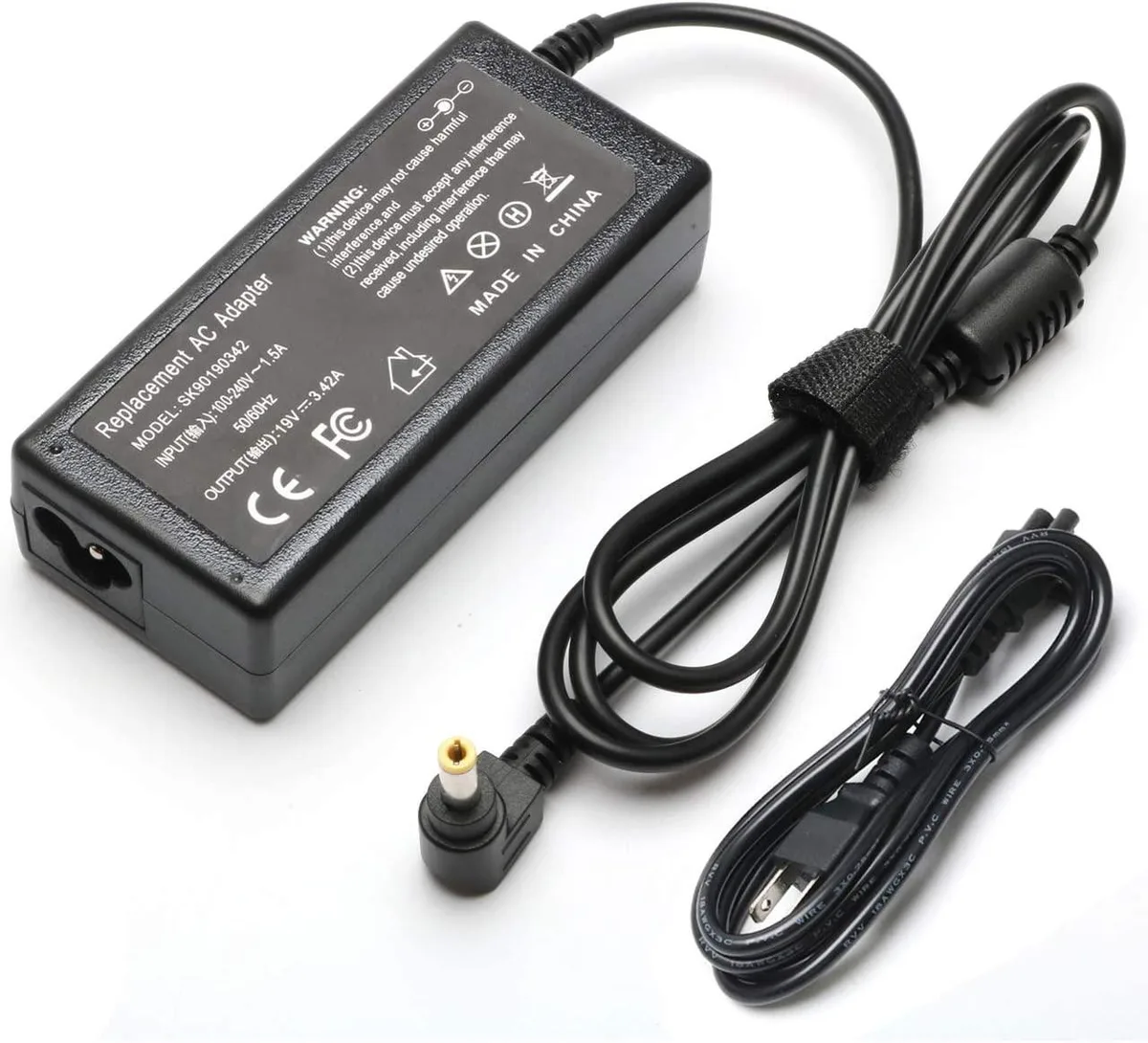 myVolts myVolts 65W AC Adapter 19V 3.42A 5.5×2.5mm for Asus X401 X501 X550 X551 — product photo