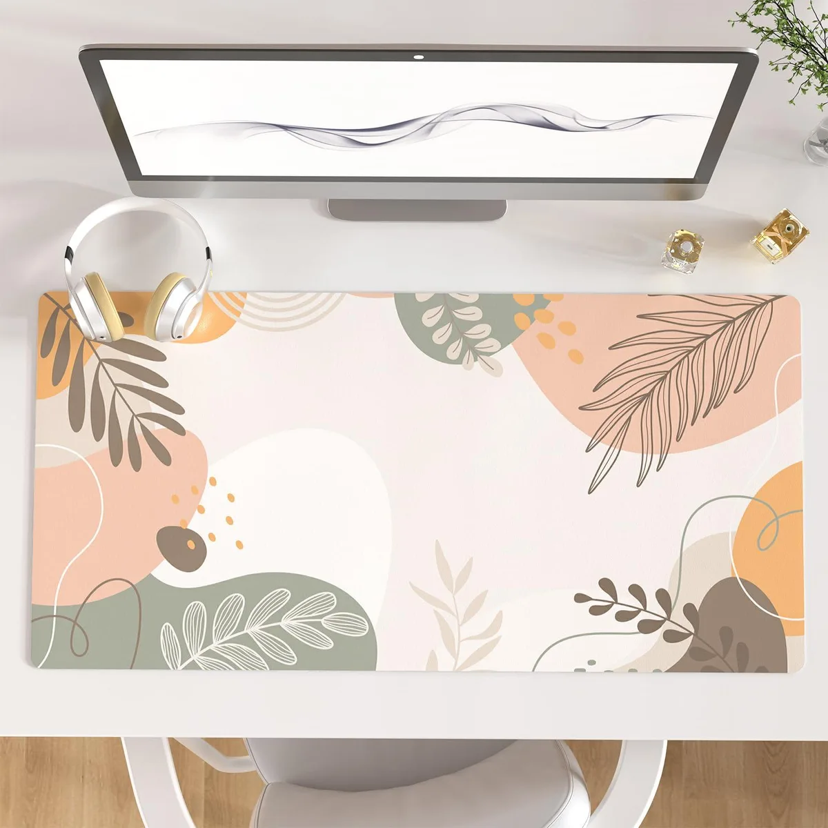 KEHIPI KEHIPI Extended Desk Mat 31.5" x 15.7" Abstract Branches — product photo