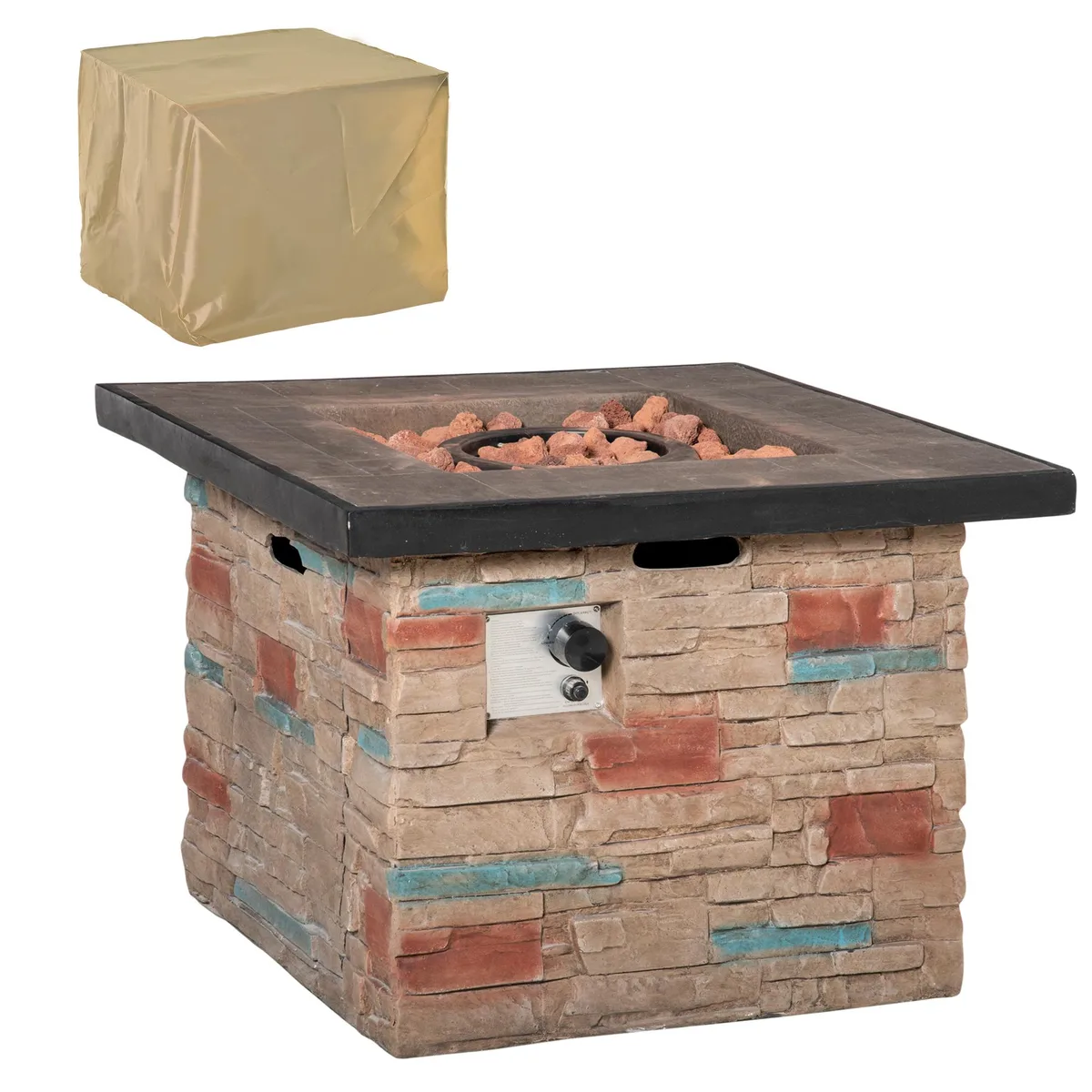 tuphen tuphen 32 Inch 50000 BTU Propane Fire Pit Table Brown — product photo