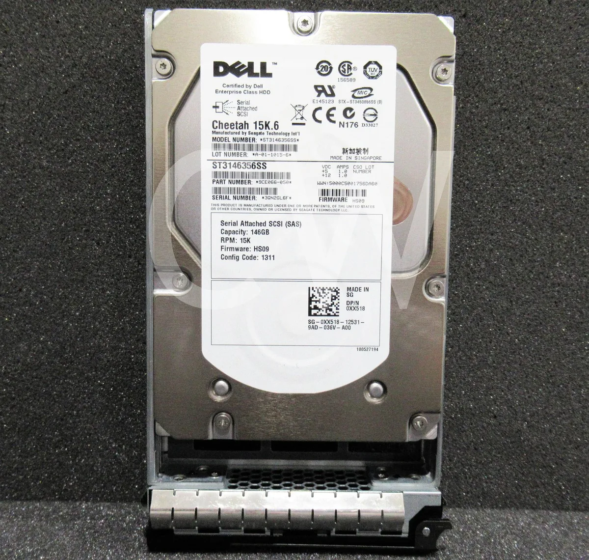 DELL DELL ST3146356SS CHEETAH 15K.6 146GB 15000RPM 16MB 3.5" SAS internal hard drive — product photo