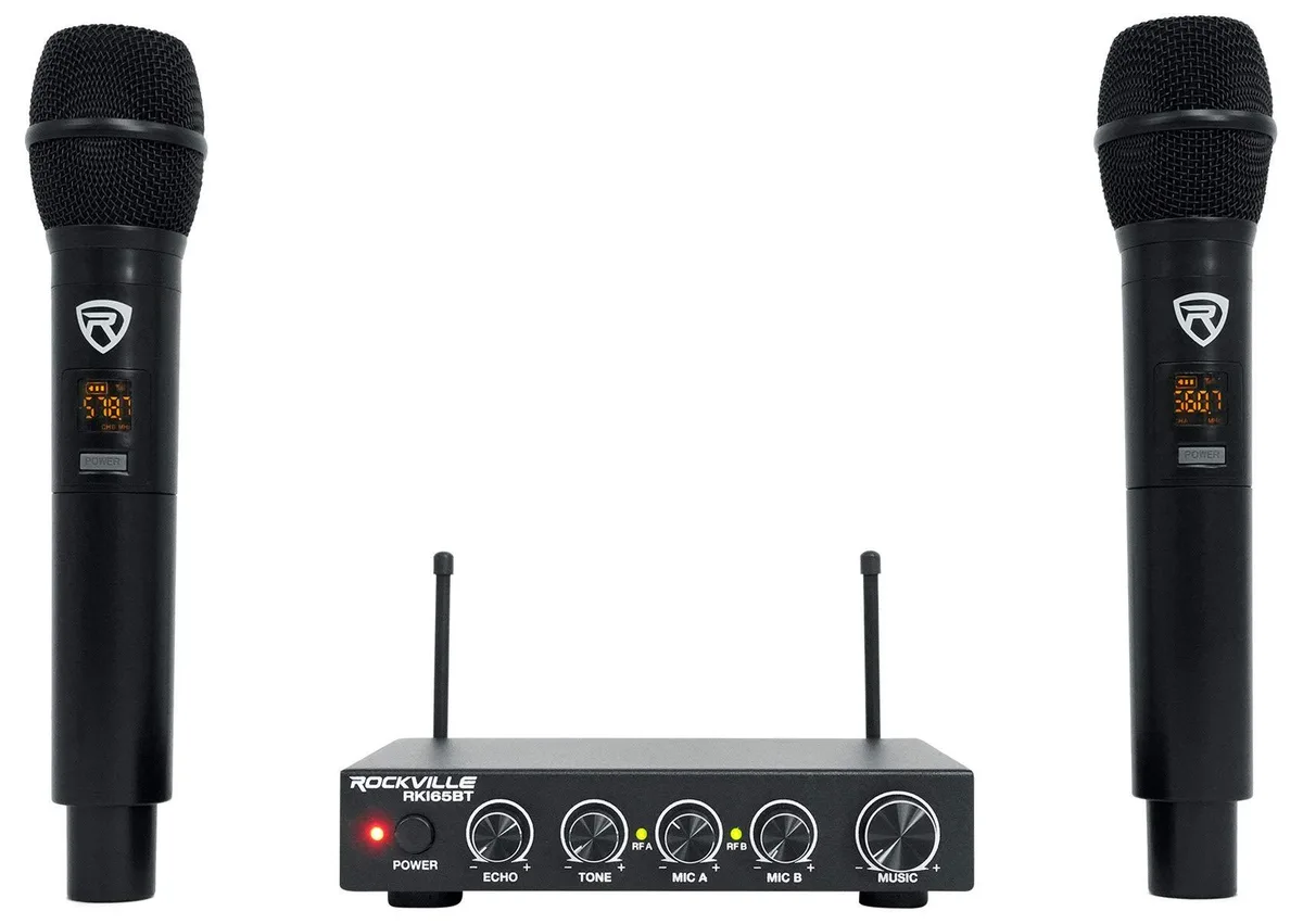  Rockville RKI65BT Dual UHF Wireless Microphone System — product photo