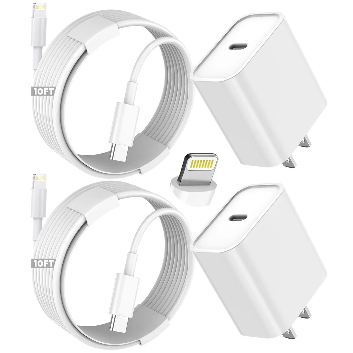 MCHOSE MCHOSE USB-C to Lightning Cable 10ft 2-Pack 20W Charger — product photo