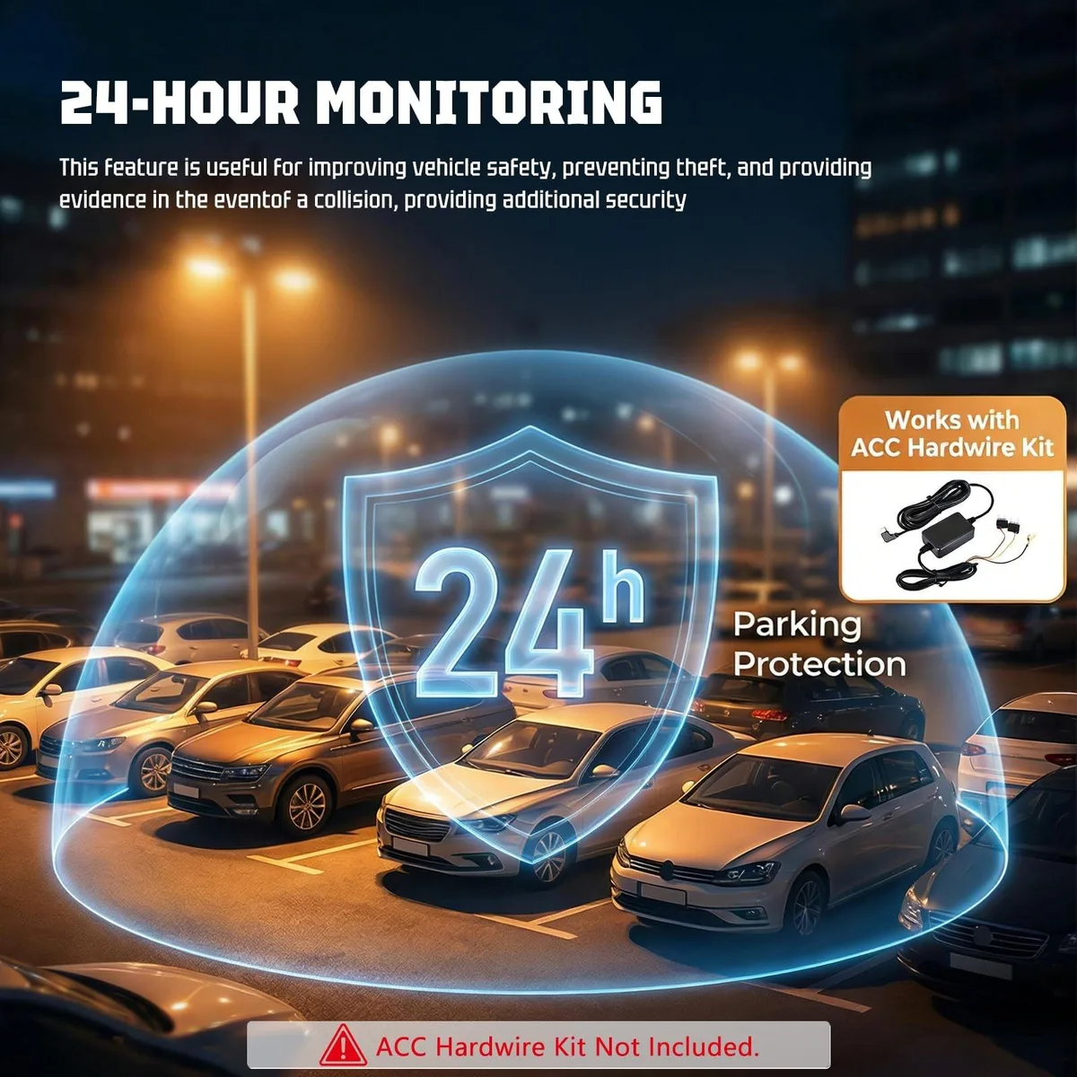 GSM Outdoors GSM Outdoors 4K Dual Dash Cam Front Rear 3.19 Inch Screen — product photo