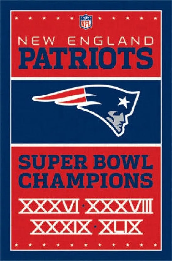 Posterazzi Posterazzi TIARP14055 New England Patriots Champions 15 Poster Print 22 x 34 covering — product photo