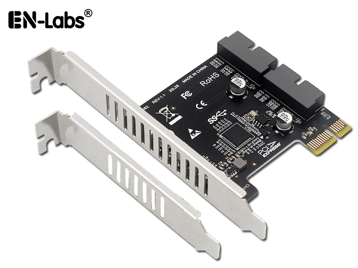 EN-Labs EN-Labs PCIe x1 to Dual USB 3.0 19-Pin Header Expansion Card — product photo