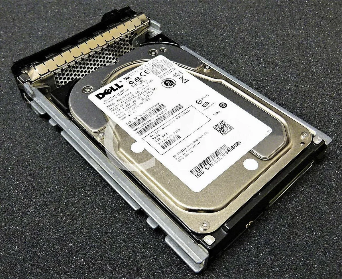 DELL DELL MBA3073RC 73GB 15000RPM 3.5" SAS 16MB internal hard drive with caddy — product photo