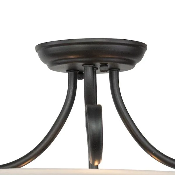 Vaxcel Babylon 14in semi-flush mount in bronze finish