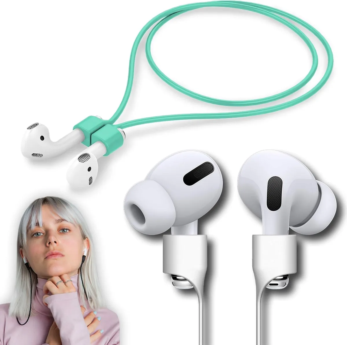 MCHOSE MCHOSE Magnetic AirPod Strap Anti-Lost Lanyard Mint — product photo
