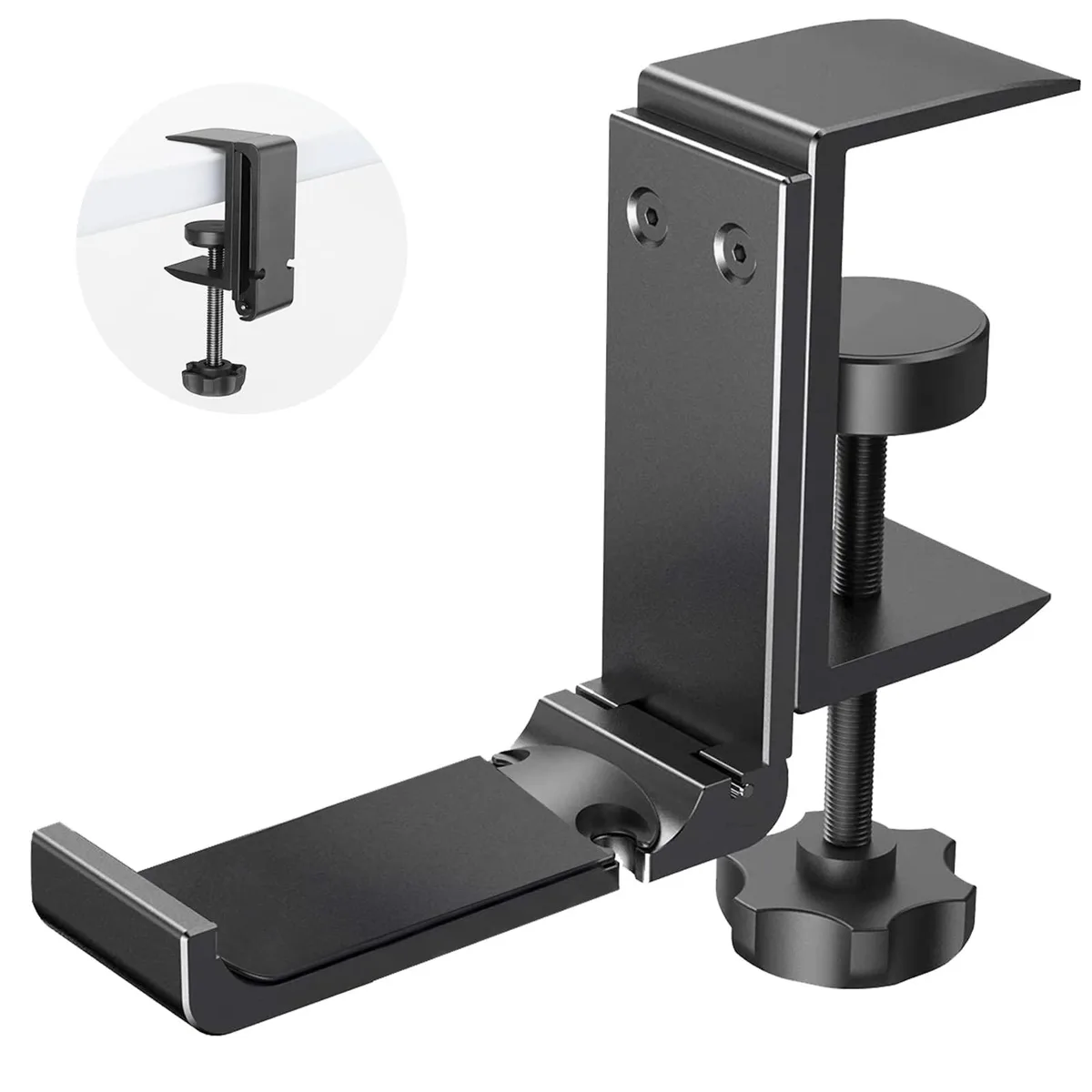 Avid tem3002 Aluminium Headphone Stand, Foldable Clamp-On, Black — product photo
