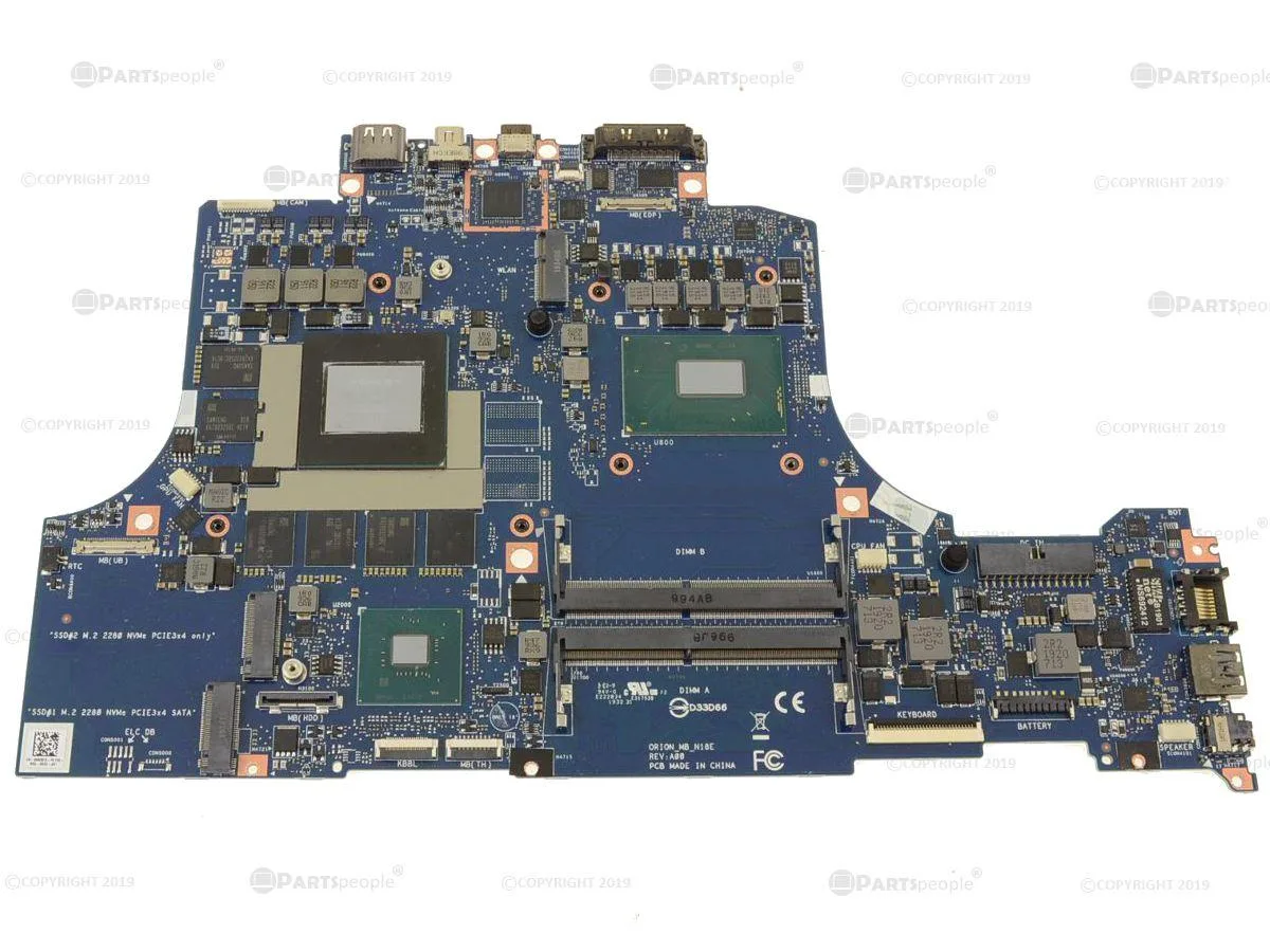 DELL DELL Alienware m15 m17 Motherboard i7-8750H RTX 2060 1F1MV — product photo