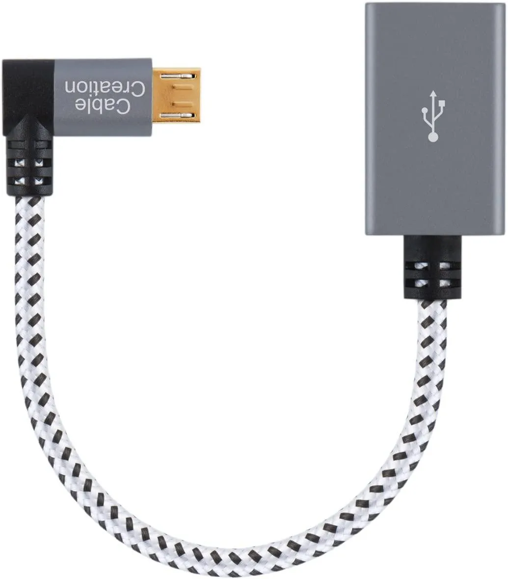 CableCreation CableCreation Right Angle Micro USB OTG Adapter Space Gray — product photo