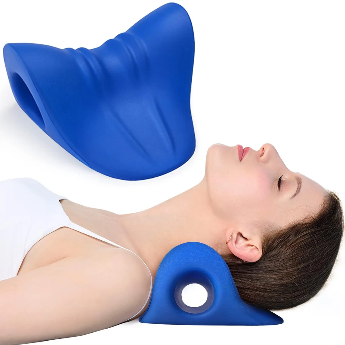 Small black snail-shaped cervical traction device, hard foam, pack of 10