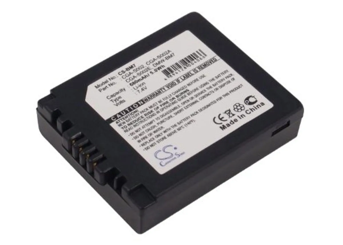  Cameron Sino 680mAh Li-ion Camera Battery CGA-S002/DMW-BM7 — product photo