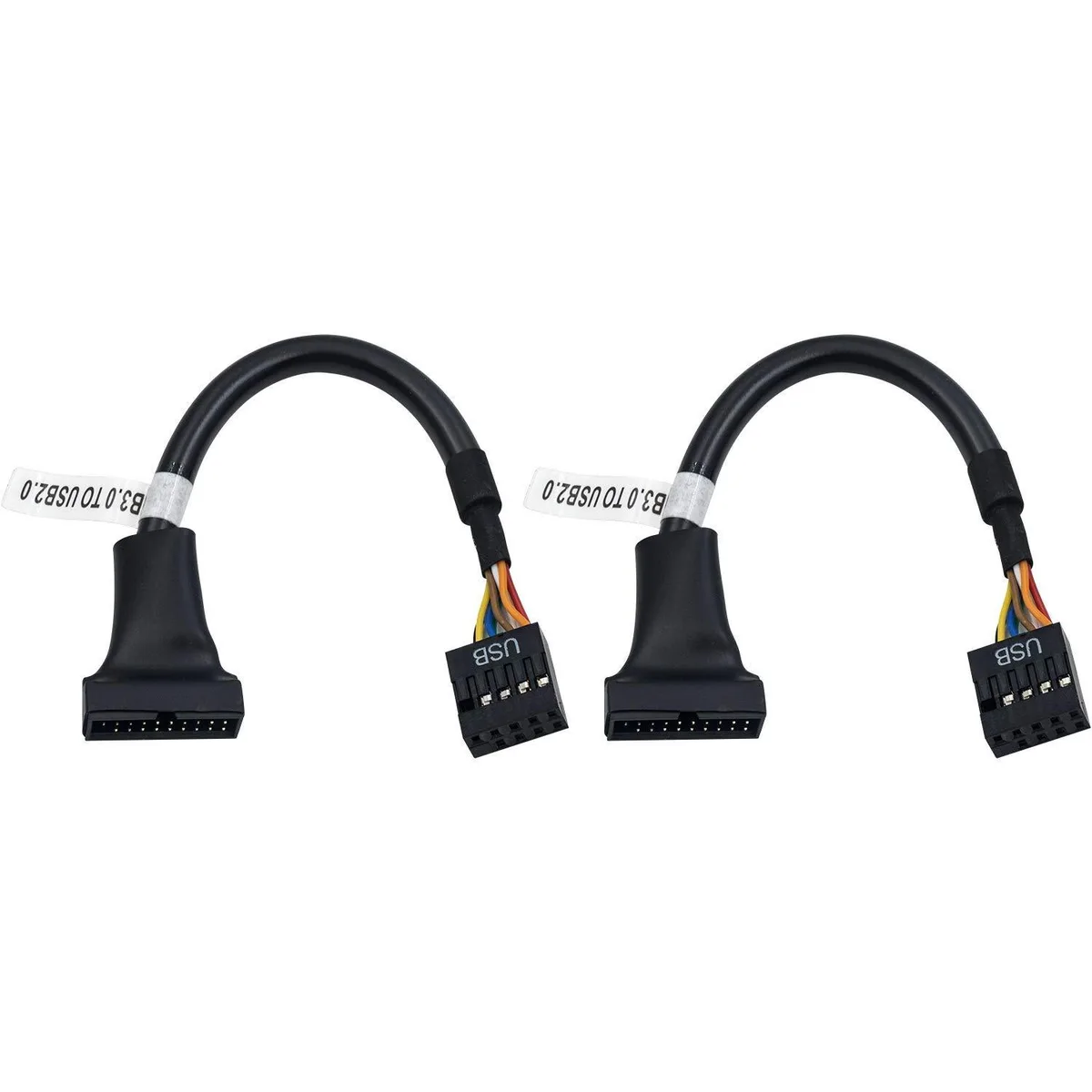 CAFELE CAFELE USB 3.0 Header to USB 2.0 Adapter Cable 19 Pin to 9 Pin 15cm 2-Pack — product photo