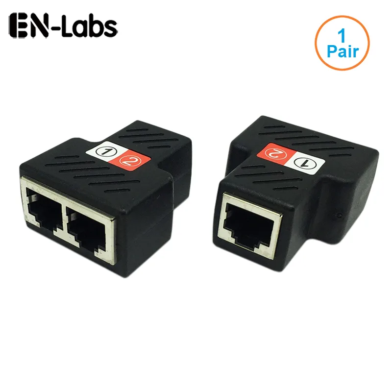 EN-Labs EN-Labs PRRJ45SPL1X2 RJ45 Splitter Adapter Pair — product photo