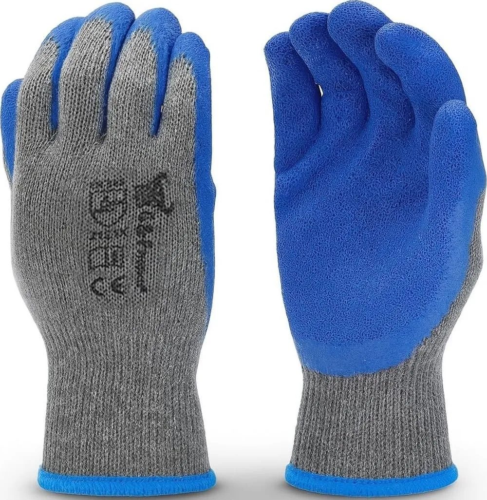 G & F Products 3100L-DZ Double Coated Latex Gloves Large 12 Pair Blue — product photo
