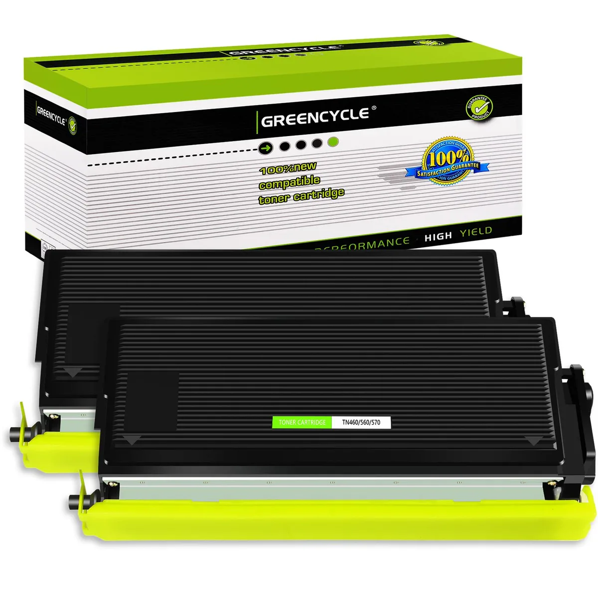GREENCYCLE GREENCYCLE TN570 Black Toner Cartridge 2-Pack 6700 Pages — product photo