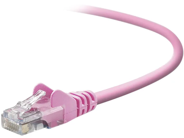 Belkin Belkin A3L980-01-PNK-S Cat 6 network ethernet cable 1 ft Pink — product photo