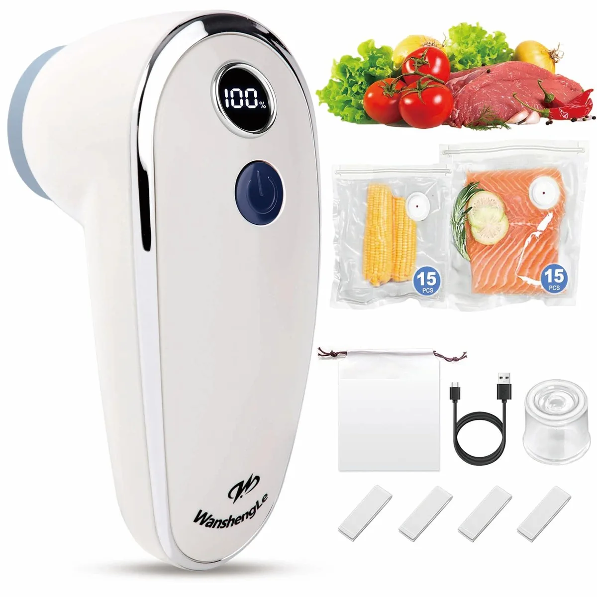  FoodSaver WSL-FVS-30P-1 vacuum sealer with 30 bags — product photo