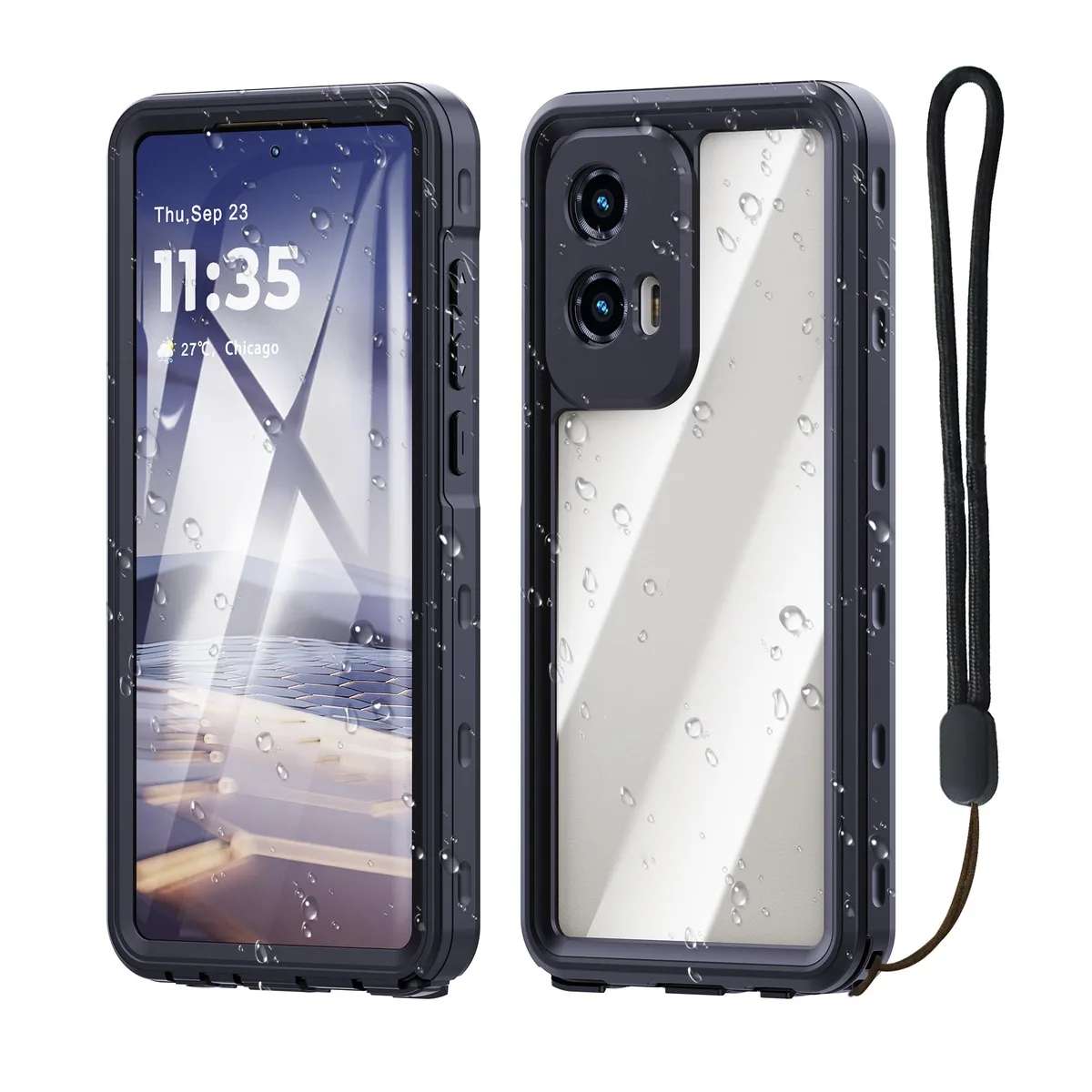 BONAEVER BONAEVER Waterproof Case for Motorola Moto G Stylus 5G 2024 IP68 Black — product photo