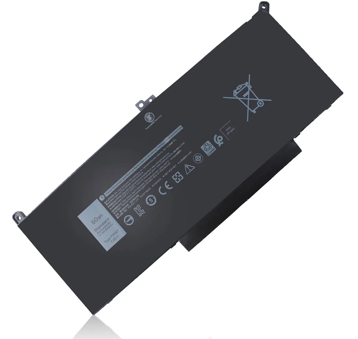 DELL DELL J4-F3YGTA01 4-cell 60Wh 7.6V laptop battery — product photo