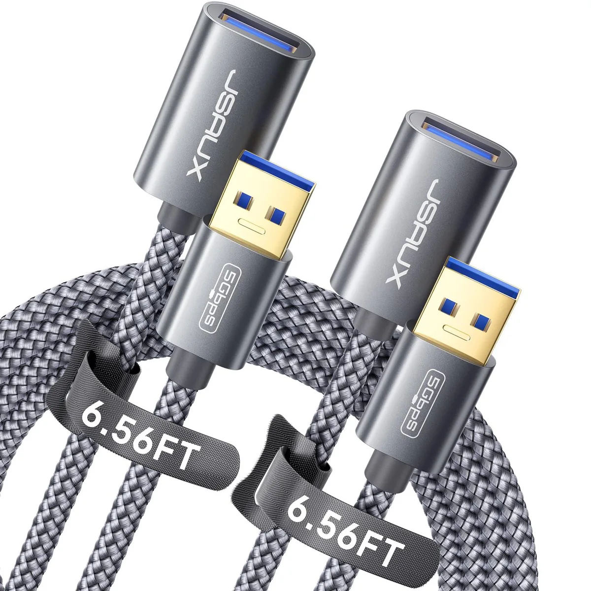 No Sew No Sew USB 3.0 Extension Cable Type A Male to Female 6.56FT 2Pack — product photo