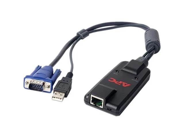 APC KVM cable 1.67 ft black RJ-45 to HD-15 and USB connectors