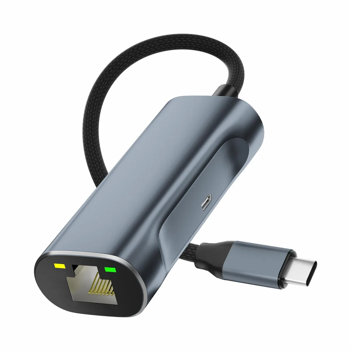KEHIPI KEHIPI TC206Y USB-C Ethernet Adapter 1000Mbps 100W PD Gray — product photo