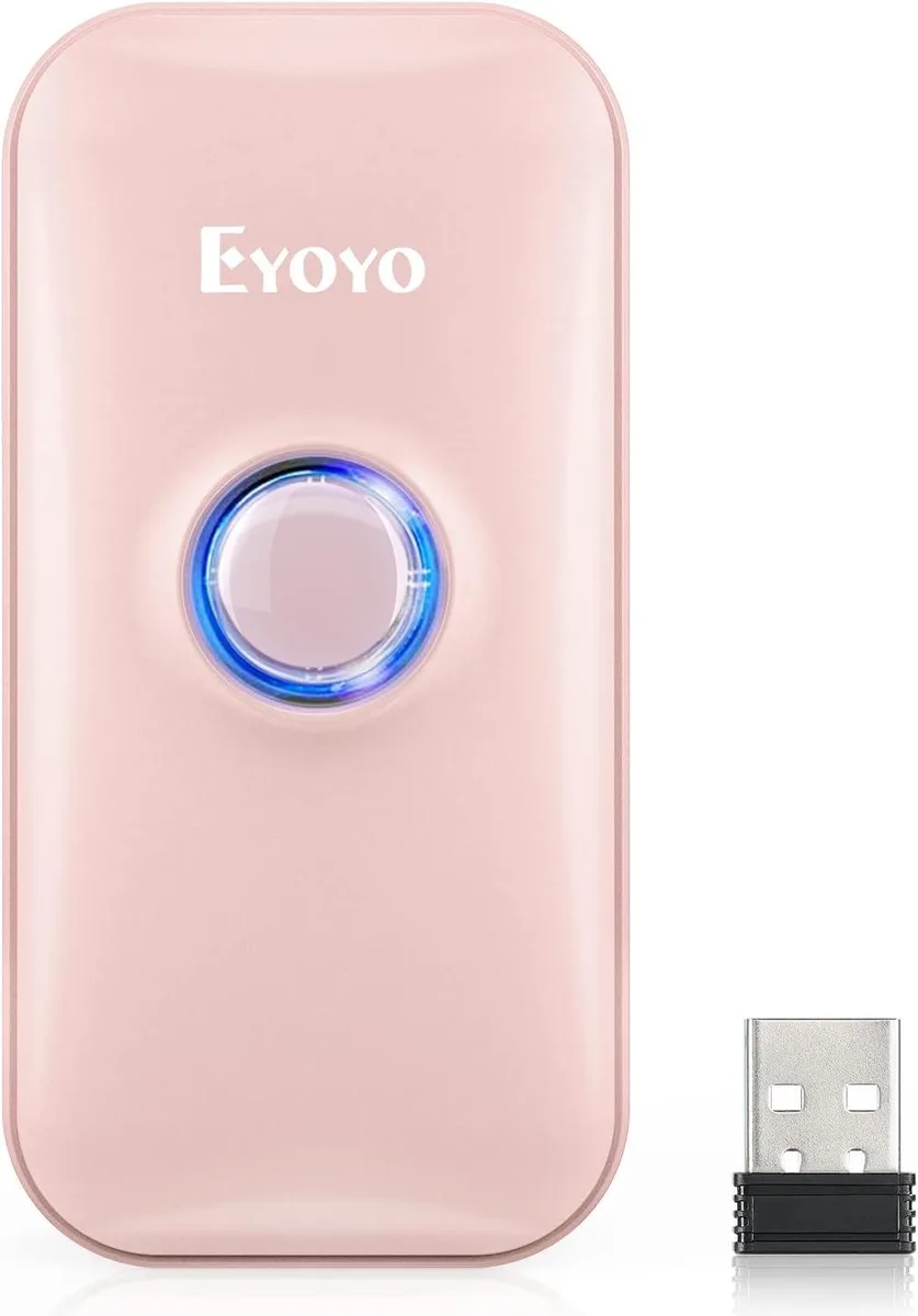 Eyoyo Eyoyo Mini 1D Barcode Scanner 3-in-1 Pink — product photo
