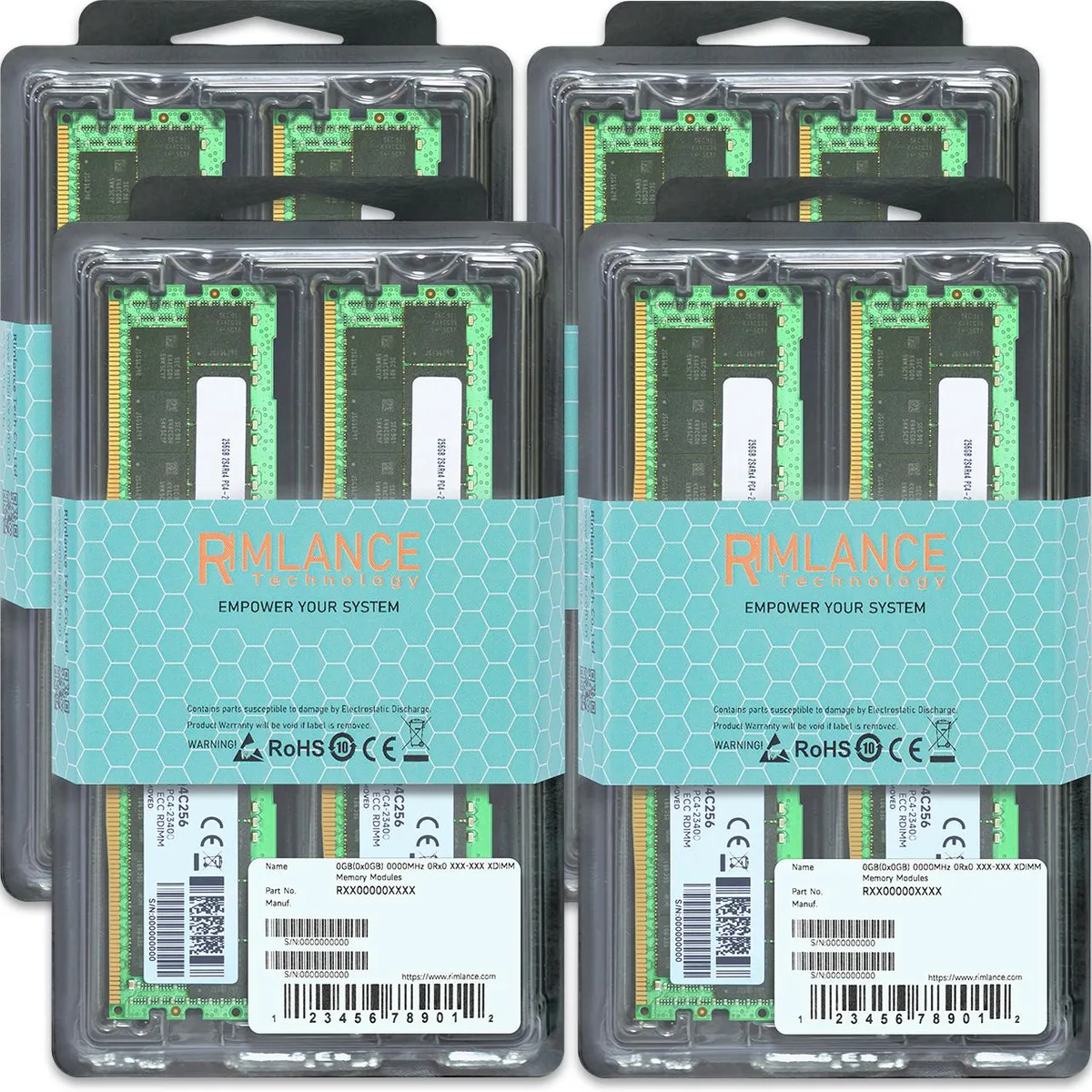 RIMLANCE RIMLANCE 2TB Kit 8x256GB DDR4-2933 ECC Registered 8Rx4 Server RAM — product photo