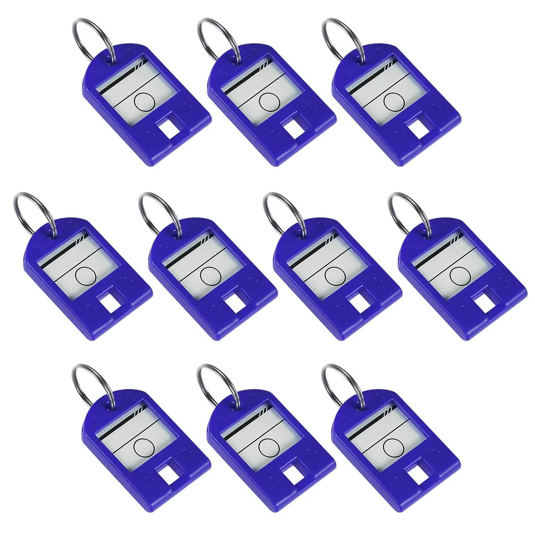 Unique-Bargains Unique-Bargains Plastic Key Tags 40x27mm Dark Blue 10Pcs — product photo