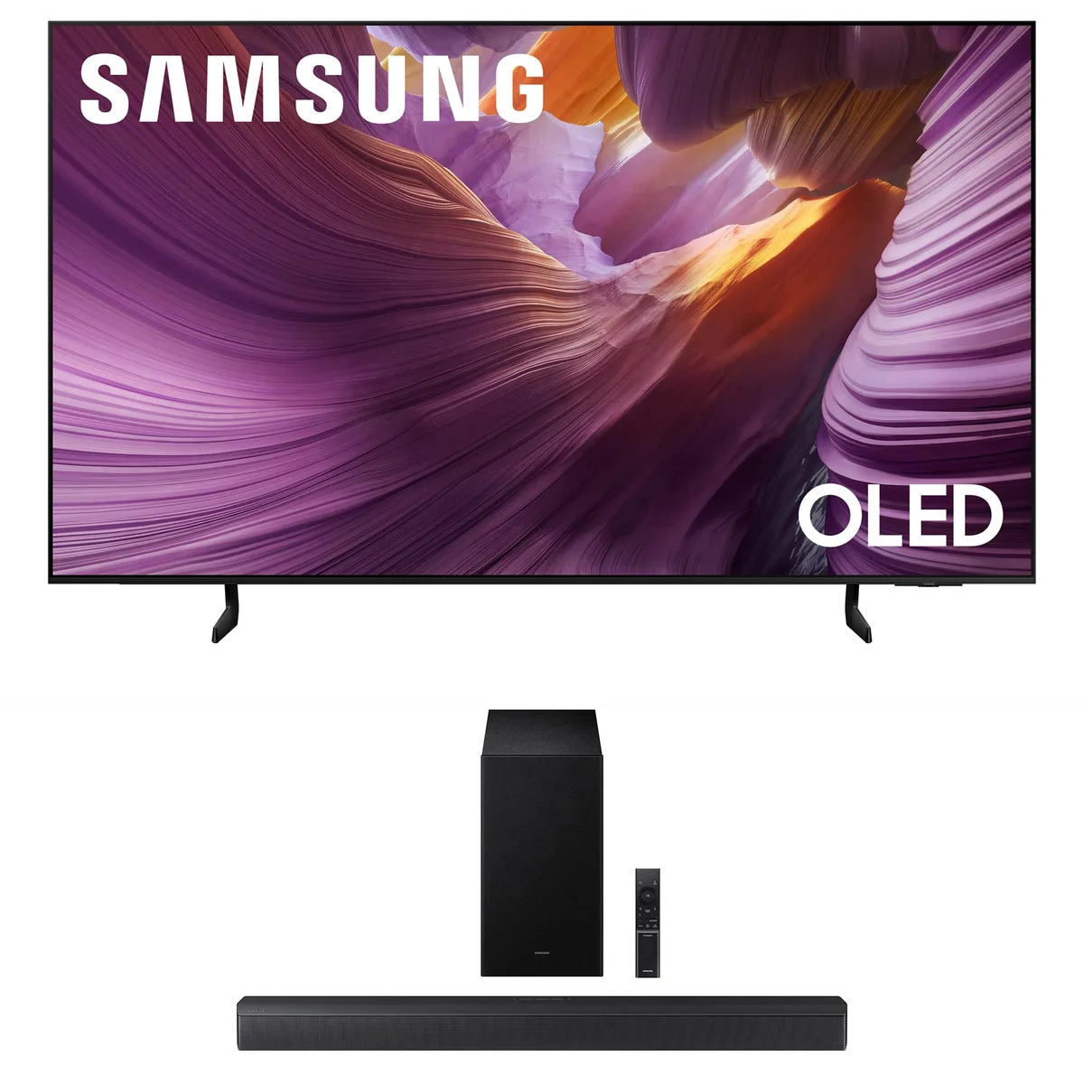 SAMSUNG SAMSUNG QN77S85FAEXZA 77" OLED 4K Smart TV + HW-B630F 3.1ch Soundbar (2025) — product photo