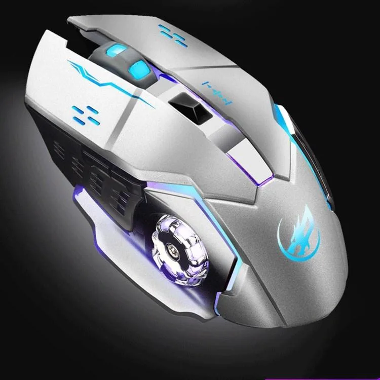 allentian allentian WARWOLF Q8 Wireless Gaming Mouse Silver 1200-1600DPI 400mAh 2.4GHz — product photo