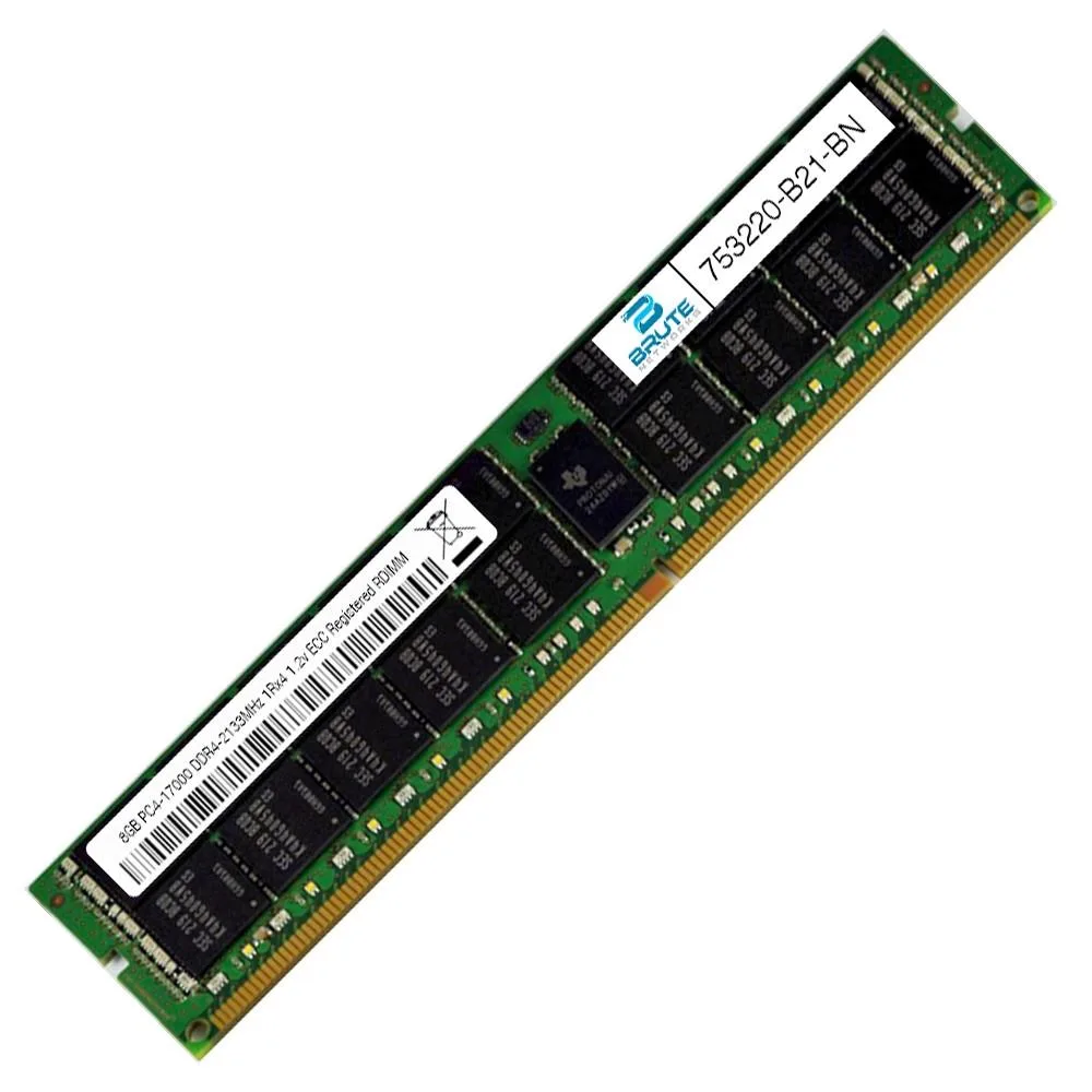Brute Networks Brute Networks 8GB DDR4-2133 ECC Registered RDIMM 1Rx4 1.2V CL15 — product photo