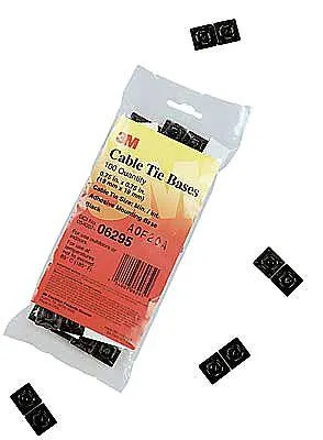 3M 3M CTB1X1BKA-C Cable Tie Base Nylon 6/6 Black 0.99 in L 500 Pack — product photo