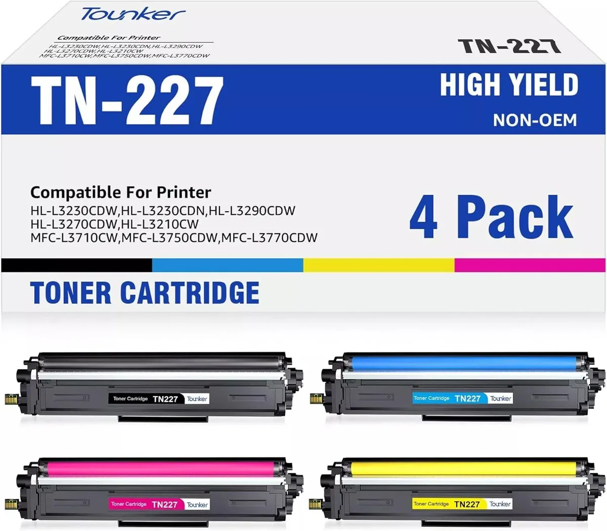 V4ink V4ink 4-pack Black TN-227 toner cartridge — product photo