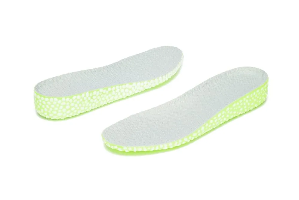 Black height-increasing shoe insole, 1.4 inch lift, lightweight E-TPU material, size large